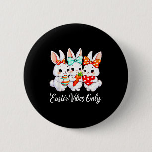 Lustige Oster-Squad-Hasen Familie passend retro  Button