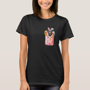 Lustige Ostereier Hase Pit Bull In Karotten Tasche T-Shirt