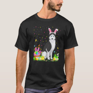 Lustige Ostereier-Jagd Sibirischer Husky Hund Oste T-Shirt