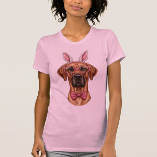 Lustige Osterhasenohren mit rosa Brille für Deutsc T-Shirt