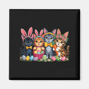 Lustige Osterkatzen Ohren Hase Eier Frühling für F Magnet