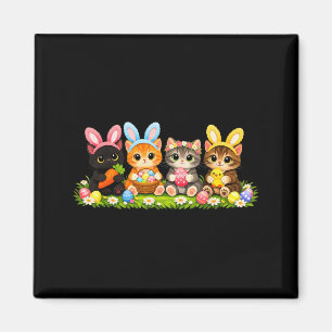 Lustige Osterkatzen Ohren Hase Eier Frühling für F Magnet