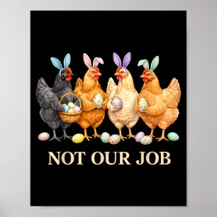 Lustige Osterküken mit Hasenohren Kunst  Poster