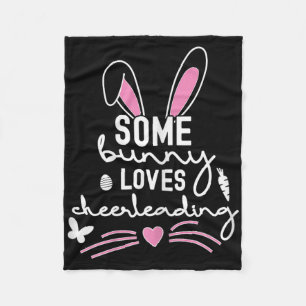 Lustige Ostern-Hasen-Ohren Cheerleading-Fan-Pun Fü Fleecedecke