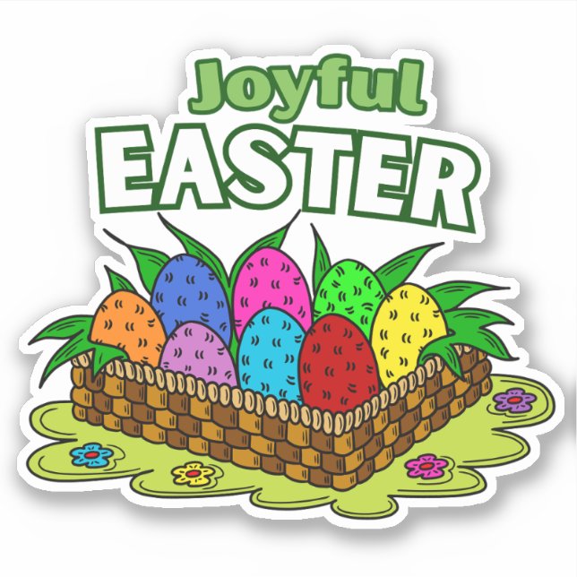 Lustige Ostern Vinyl-Aufkleber Aufkleber (Vorderseite)