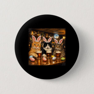 Lustige Ostertag-Katzenohren-Hasen-Eier für Frauen Button