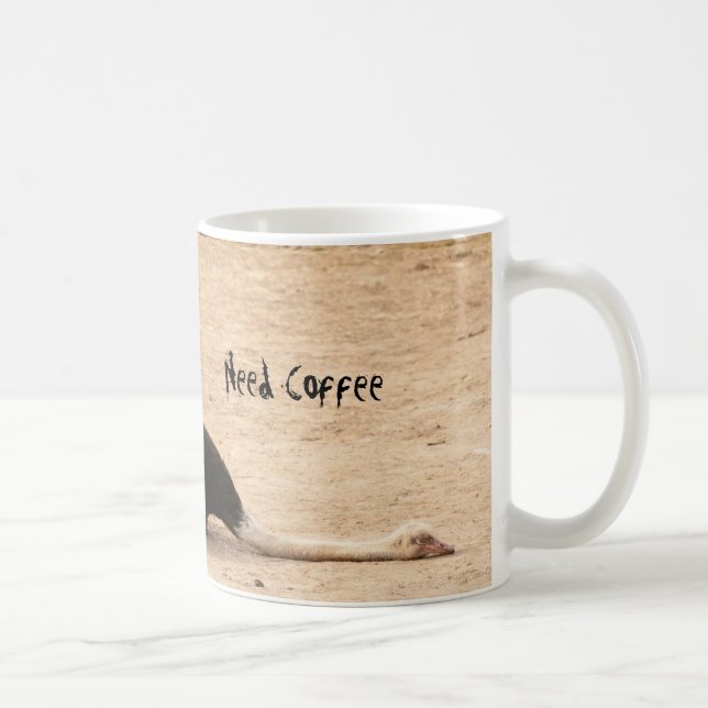 Lustige Ostrich-Tasse Kaffeetasse (Rechts)