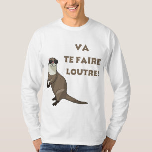 Lustige Otter-Illustration   Lustiges Design T-Shirt