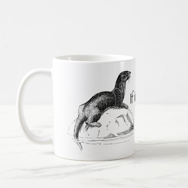 Lustige Otter-Tasse Tasse (Links)