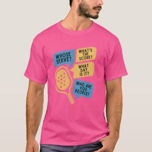 Lustige Paddleball-Wessen-Spiel-Liga-Fragen-Auswah T-Shirt