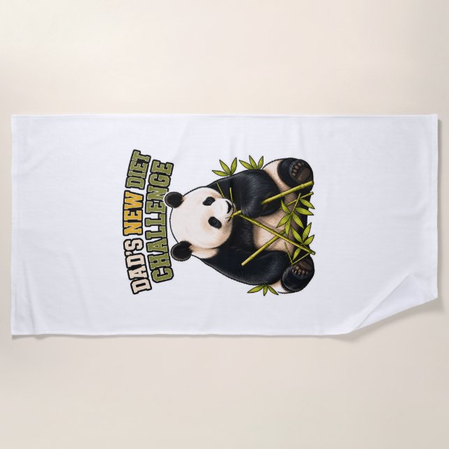 Lustige Panda-Diät-Challenge Strandtuch (Vorderseite)