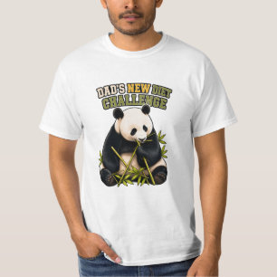 Lustige Panda-Diät-Challenge zum Vatertag T-Shirt