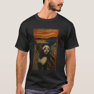Lustige Panda-Schrei-Kunst-Parodie-Grafik T-Shirt