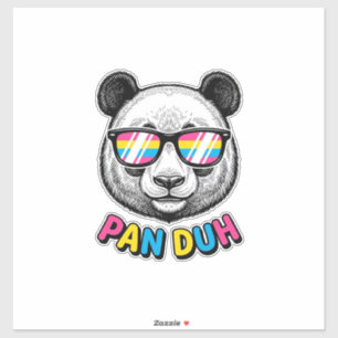 Lustige Panda-Sonnenbrille Vintage-Gravur-Shirt De Aufkleber