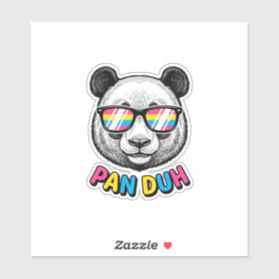Lustige Panda-Sonnenbrille Vintage-Gravur-Shirt De Aufkleber