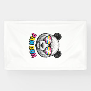 Lustige Panda-Sonnenbrille Vintage-Gravur-Shirt De Banner