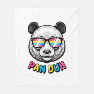 Lustige Panda-Sonnenbrille Vintage-Gravur-Shirt De Fleecedecke