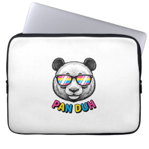 Lustige Panda-Sonnenbrille Vintage-Gravur-Shirt De Laptopschutzhülle