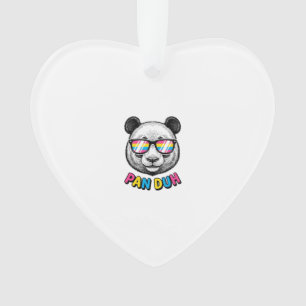 Lustige Panda-Sonnenbrille Vintage-Gravur-Shirt De Ornament