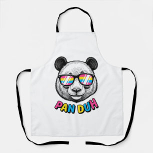 Lustige Panda-Sonnenbrille Vintage Gravur Shirt De Schürze