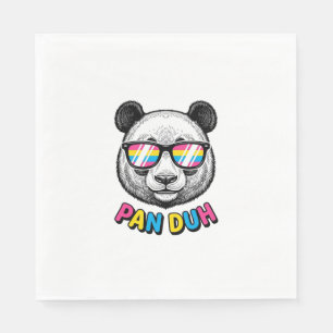 Lustige Panda-Sonnenbrille Vintage-Gravur-Shirt De Serviette