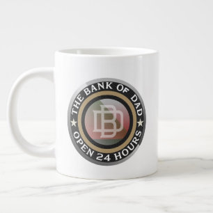 Lustige Papa-Bank-Wortkunst Jumbo-Tasse
