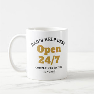 Lustige Papa-Hotline 24/7 geöffnet Kaffeetasse