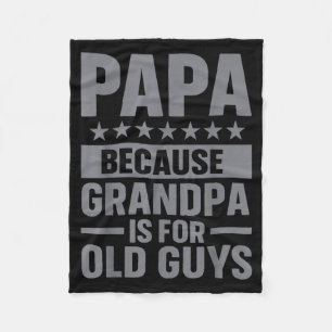 Lustige Papa-Kunst für Opa von Enkelkindern zum Va Fleecedecke
