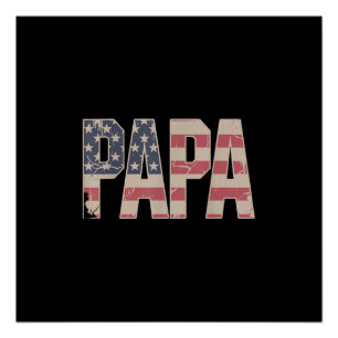 Lustige Papa-Kunst für Opa von Enkelkindern zum Va Poster