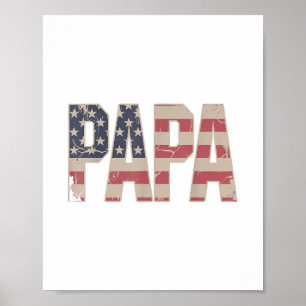 Lustige Papa-Kunst für Opa von Enkelkindern zum Va Poster