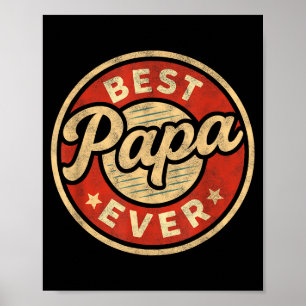 Lustige Papa-Kunst für Opa von Enkelkindern zum Va Poster