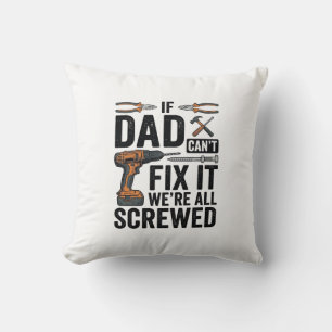Lustige Papa-Reparatur-Tool-Quote-Vektor-Design_ Kissen