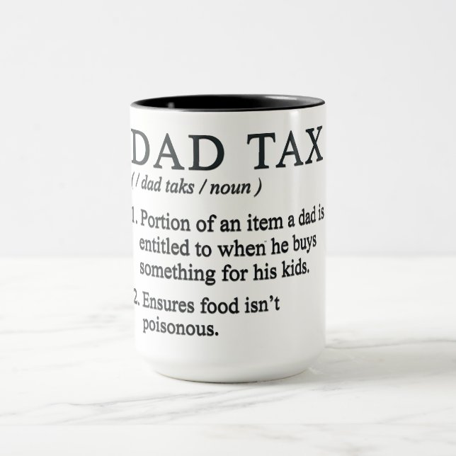 Lustige Papa-Steuer-Definition Tasse (Zentrum)