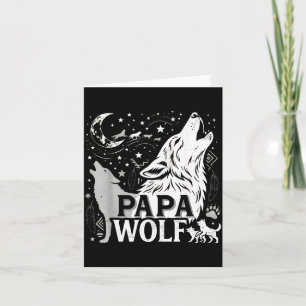 Lustige Papa-Wolf-Geschenke passende Wolfsfamilie Karte