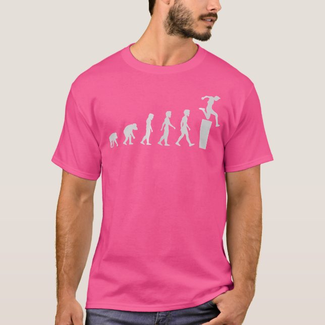 Lustige Parkour-Evolution Parkour-Geschenke T-Shirt (Vorderseite)