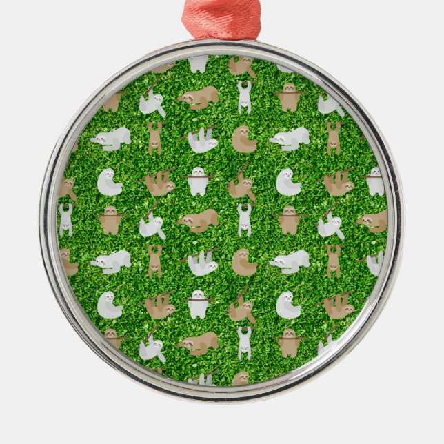 lustige Parolen Silbernes Ornament (Vorne)