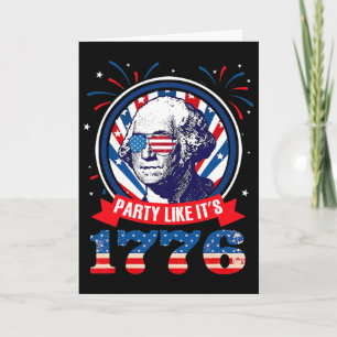 Lustige Party Als Ob Es 1776 4. Juli George War Karte