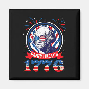 Lustige Party Als Ob Es 1776 4. Juli George War Magnet