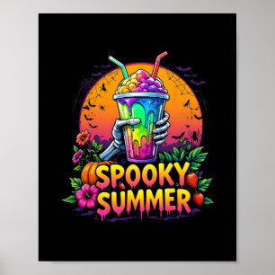 Lustige Party Gruselige Sommergetränke Summerween Poster