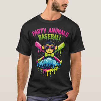 Lustige Party-Tiere Baseball Lustig T-Shirt