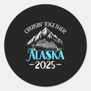 Lustige passende Familie Freunde Und Gruppe Alaska Runder Aufkleber