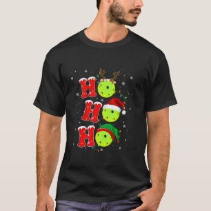 Lustige passende Familie Santa Ho Pickleball Weihn T-Shirt