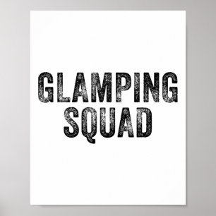 Lustige passende Familiensafari-Glamping-Truppe  Poster