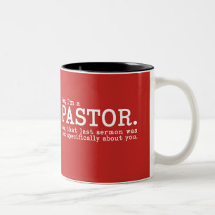 Lustige Pastor-Anerkennungs-Geschenk-Tasse Zweifarbige Tasse