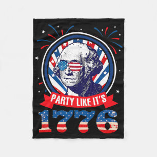 Lustige patriotische Hühner USA-Flagge 4. Juli chi Fleecedecke