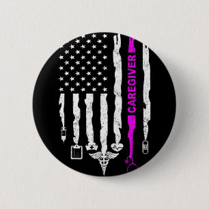 Lustige patriotische Pflegekraft Krankenschwester Button