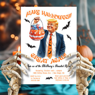 Lustige patriotische Trump Halloween-Party Einladung