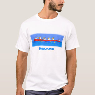 Lustige Pelikanschlagmannschaft Cartoon-Illustrati T-Shirt