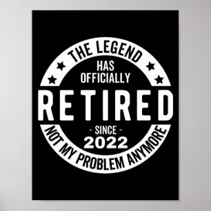 lustige Pensionierung, pensionierter Feuerwehrmann Poster