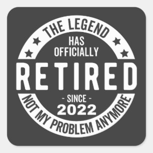 lustige Pensionierung, pensionierter Feuerwehrmann Quadratischer Aufkleber